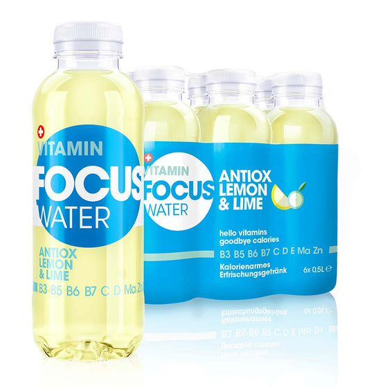 FOCUS WATER ANTIOX (6 x 500ml) Lemon & Lime