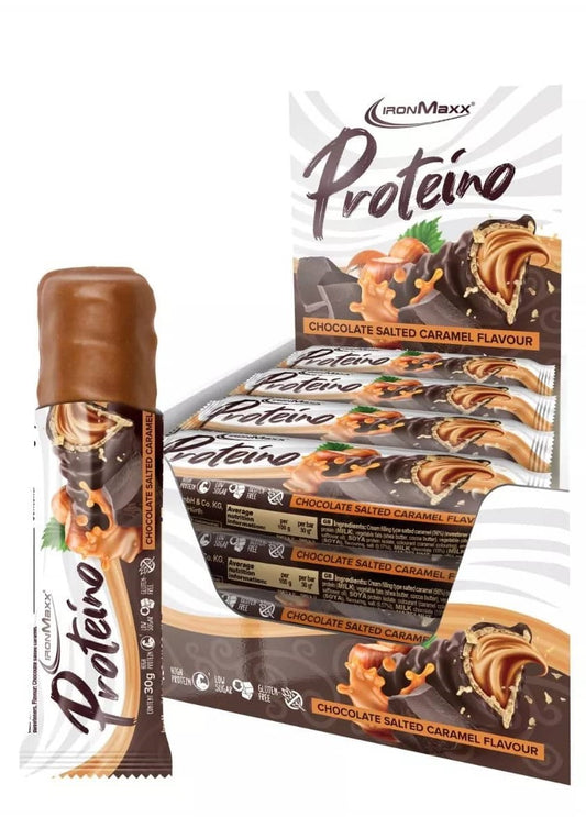 IronMaxx Proteino Protein Bar (12 x 30G) Chocolate Salted Caramel