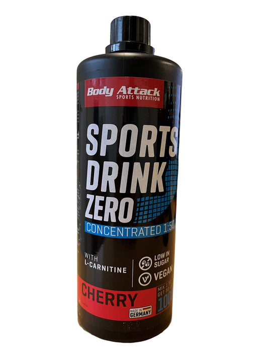 Body Attack Sports Drink Zero (1000 ml) Kirsch