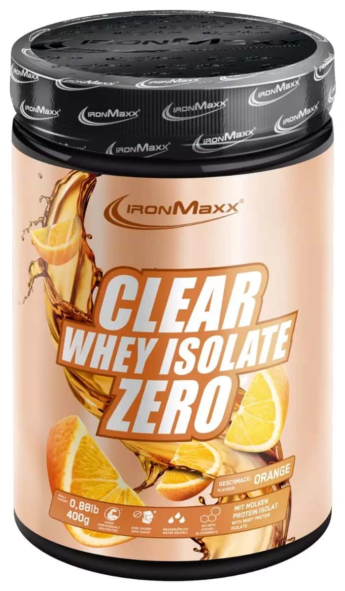 IronMaxx Clear Whey Isolate Zero (400G Dose) Orange