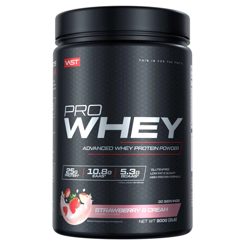 Vast Pro Whey (900G Dose)  Strawberry Cream