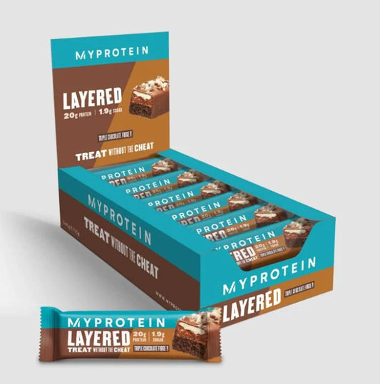 MyProtein Retail Layered Bar (12 x 60G) Triple Chocolate Fudge