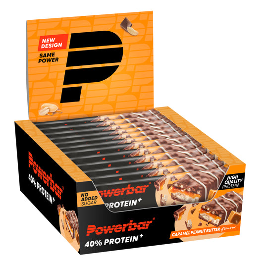 PowerBar 40% Protein + Crisp Bar (12 x 40G) Caramel Peanut Butter