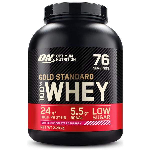 Optimum Nutrition 100% Whey Gold Standard (2300g Dose)  White Chocolate Raspberry