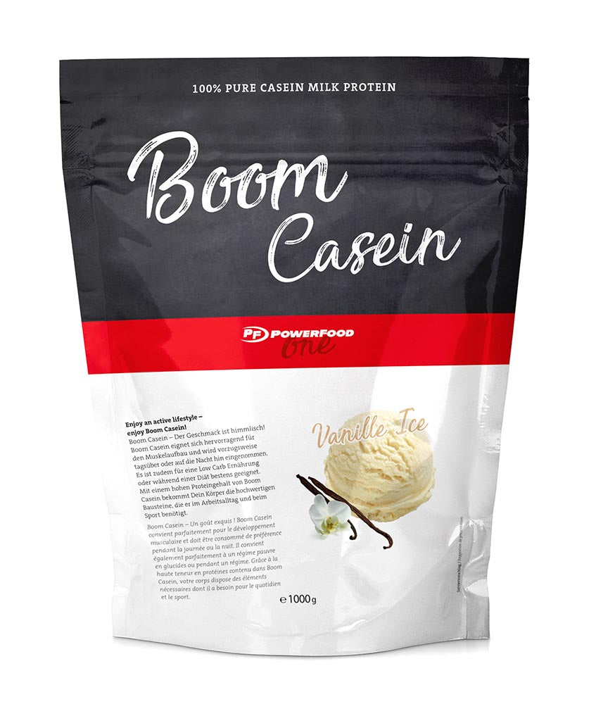 PowerFood One Boom Casein (1000g Beutel) Vanilla Ice
