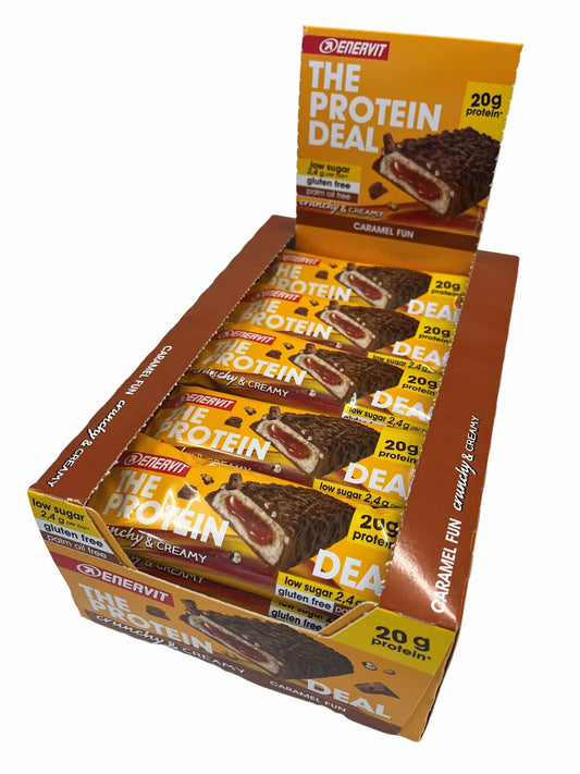 Enervit Protein Deal Bar (25 x 55g) Crunchy & Creamy Caramel Fun