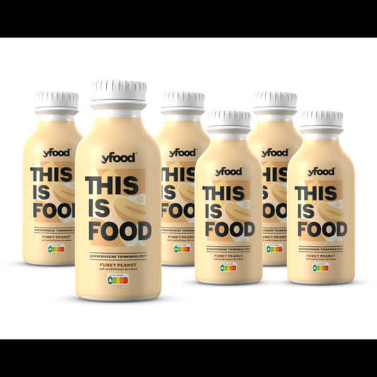 yfood Classic Drinks - Trinkmahlzeit (6 x 500ml) Funky Peanut