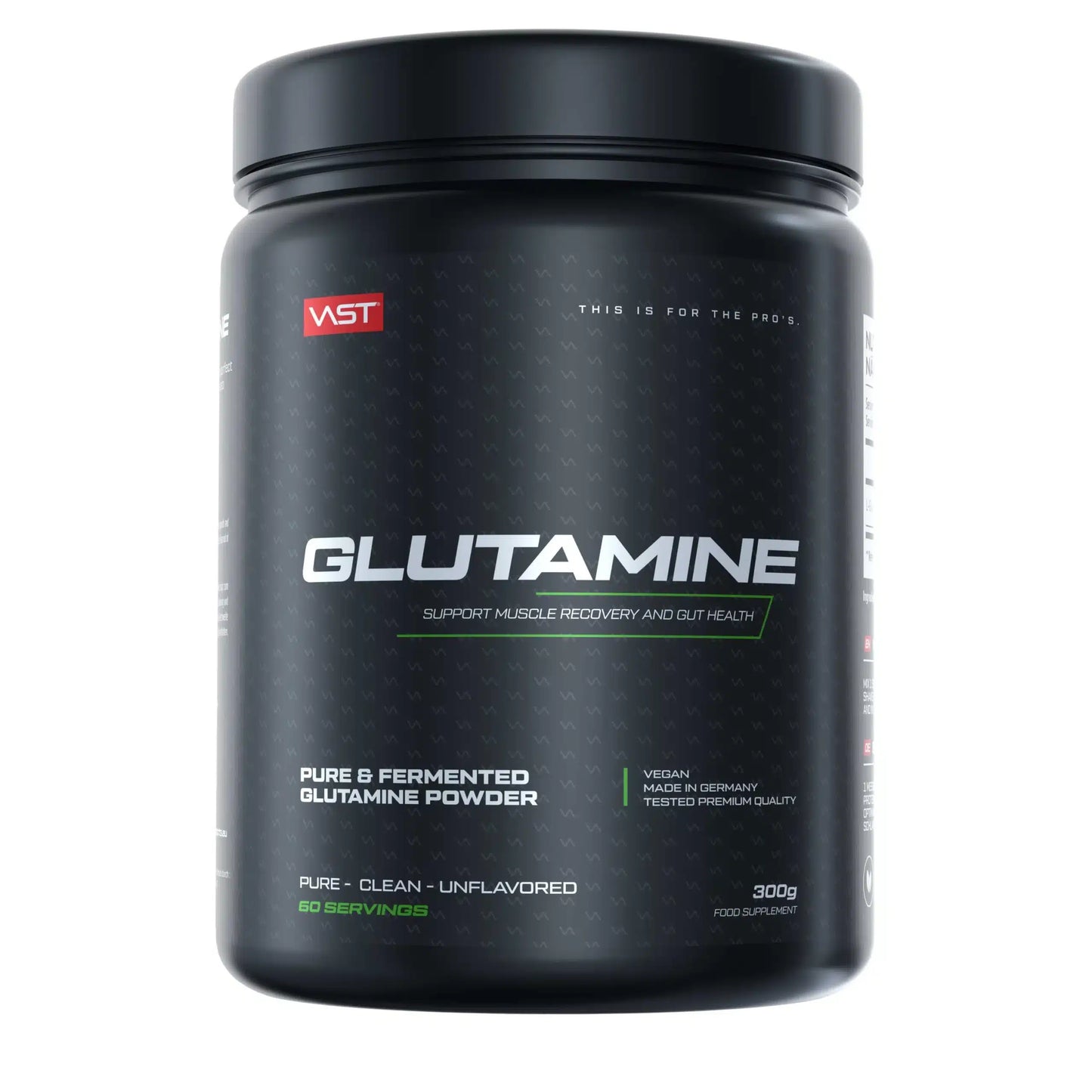VAST Glutamine Powder (300G Dose) Neutral