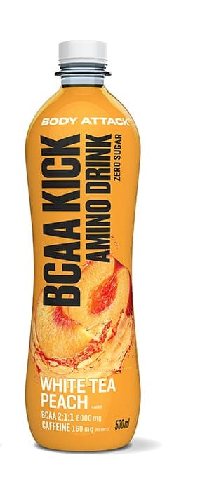 Body Attack BCAA Kick Amino Drink (500ml) White Tea Peach