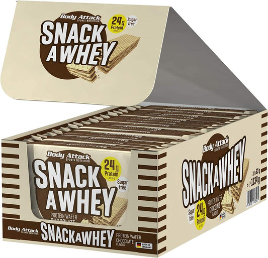 Body Attack Snack A Whey Protein Wafer (18 x 63g) Chocolate