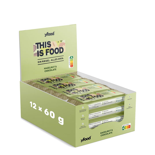 Yfood High-Protein Bar (12 x 60G) Hazelnut & Chocolate