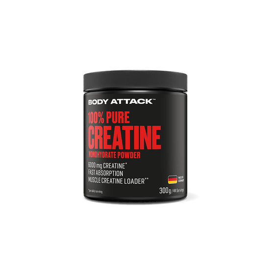 Body Attack 100% Pure Creatine Monohydrate Powder (300G Dose) Neutral